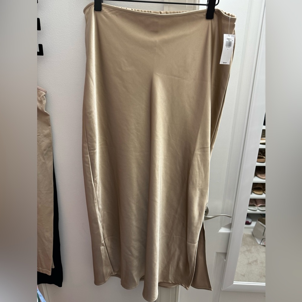 Old Navy High waisted Satin Midi Slip Skirt - NWT